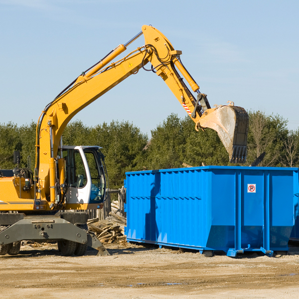 how does a residential dumpster rental service work in Canyon Dam